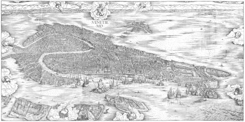 Venedig um 1500, Plan von Jacop De' Barbari