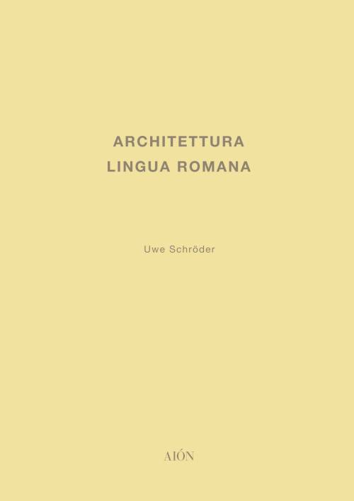 Architettura Lingua Romana. Cover